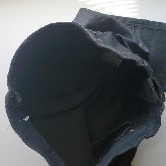 7 for all mankind jeans women's size 00 size 24 black zippered ankle wax… - Picture 8 of 16